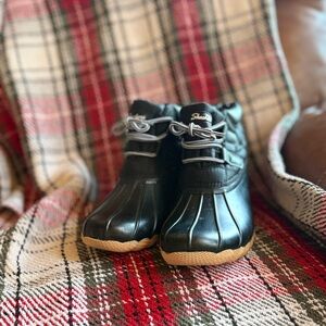 Skechers Black and Tan Weather Boots